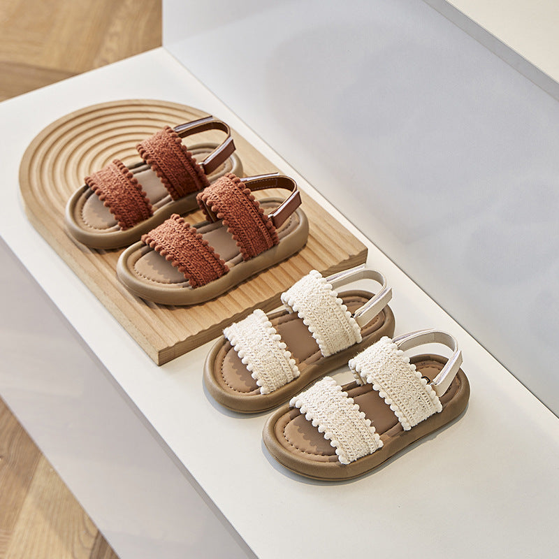 2026 Girls’ Chanel-Style Non-Slip Soft Sandals