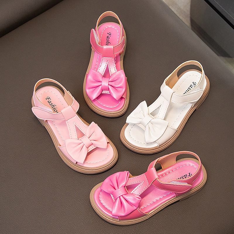 2026 Baby Girls’ Bowknot Korean Style Sandals