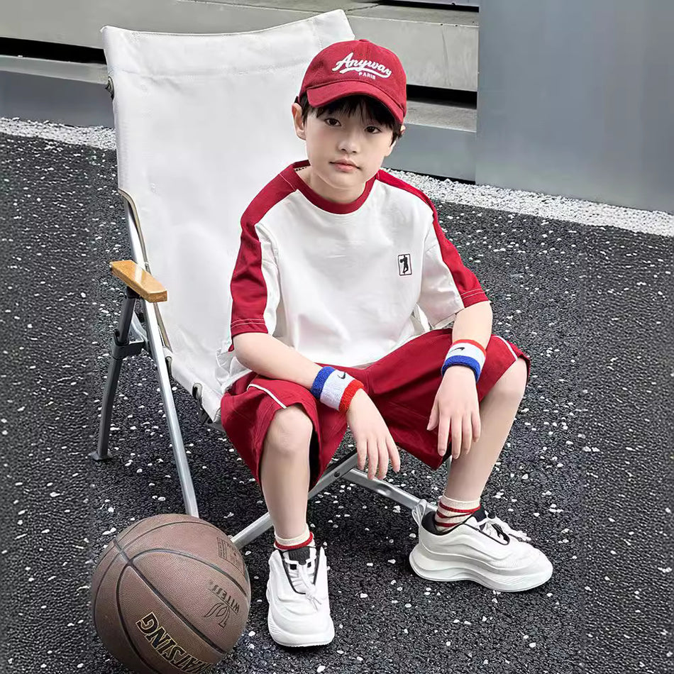 Boys’ Summer 2025 Thin Sports Two-Piece Set
