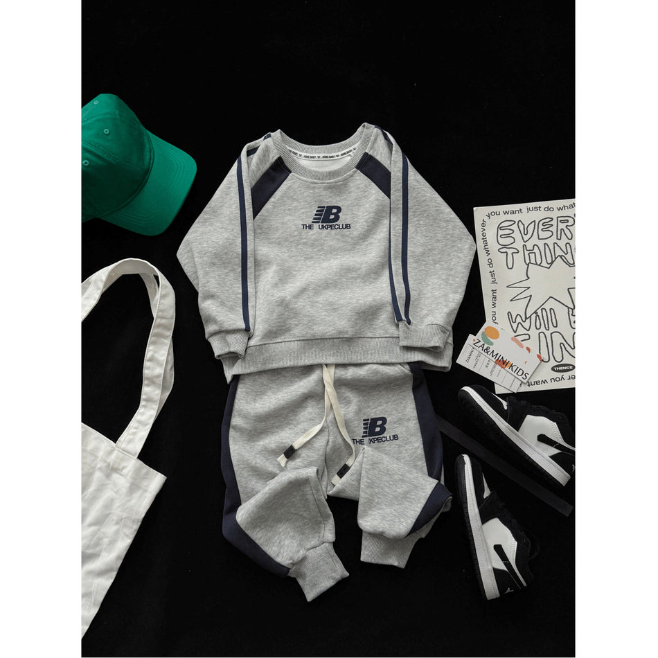 Boys’ Autumn 2025 Sweatshirt Two-Piece Casual Set