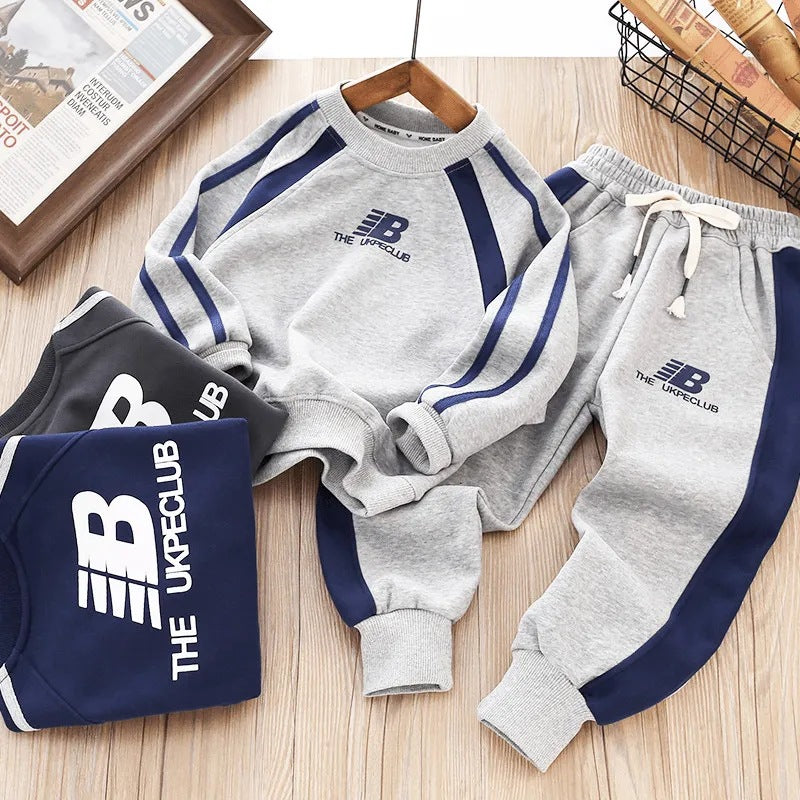 Boys’ Autumn 2025 Korean-Style Sweatshirt Set