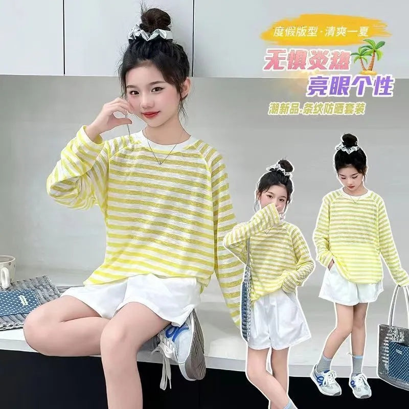 Girls’ Summer 2025 Sun Protection Two-Piece Set