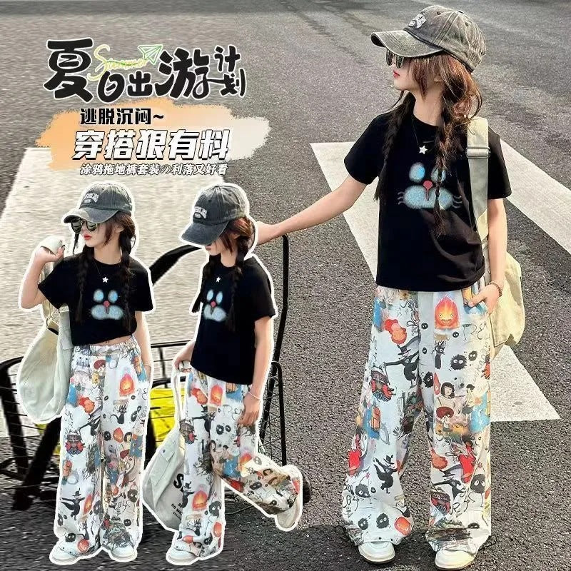 Girls’ Summer 2025 Graffiti Two-Piece Set