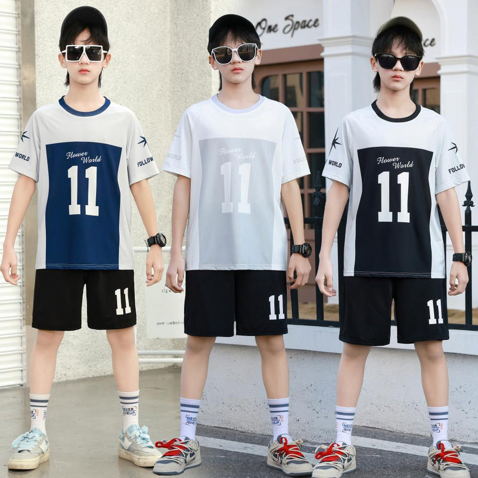 Boys Summer 2026 Western-Style Two-Piece Sports Suit