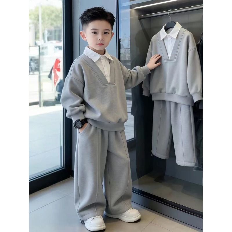 Boys 2026 Western-Style Two-Piece Spring & Autumn Suit