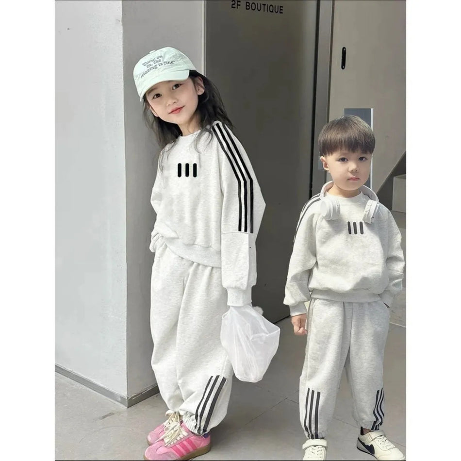 Kids 2025 Autumn Korean-Style Two-Piece Sports Set