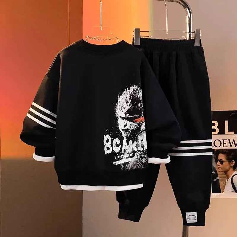 Boys 2024 Korean-Style Autumn Two-Piece Set