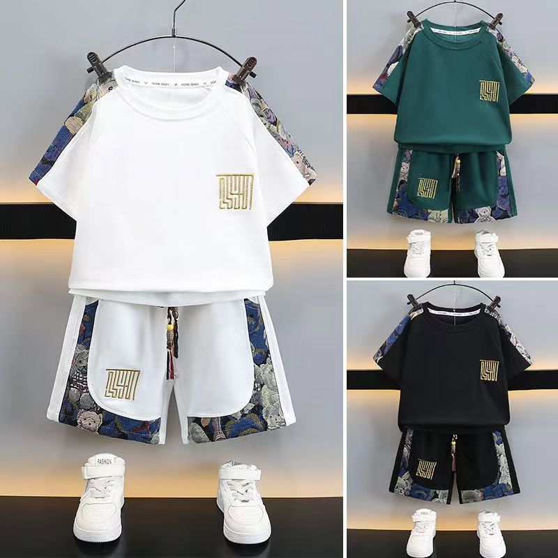 Boys 2024 Summer Casual Sports Two-Piece Set