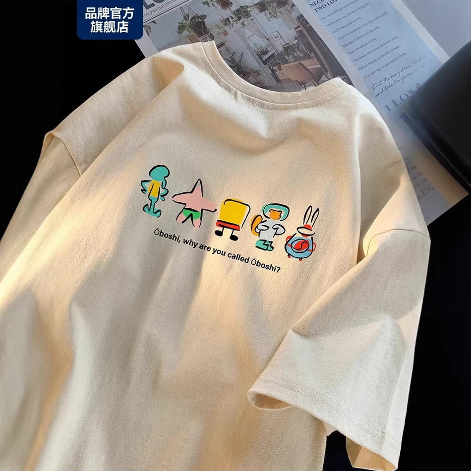 Boys 2026 American-Style Cotton Short-Sleeve T-Shirt