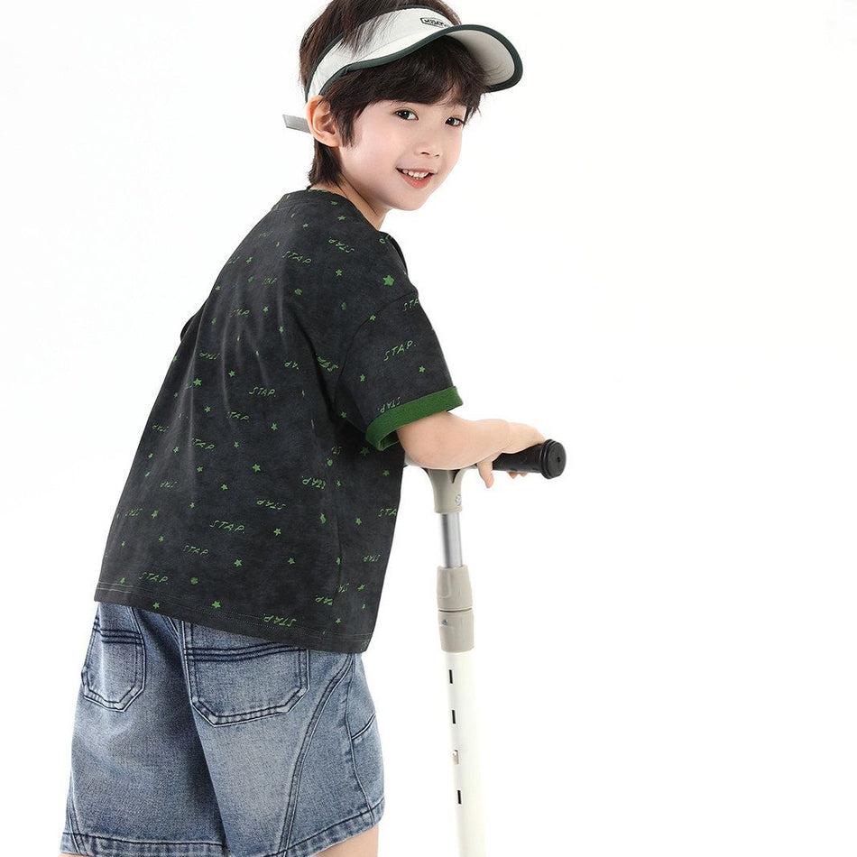 Boys’ Summer T-Shirt 2026 – Cool Western Style Top