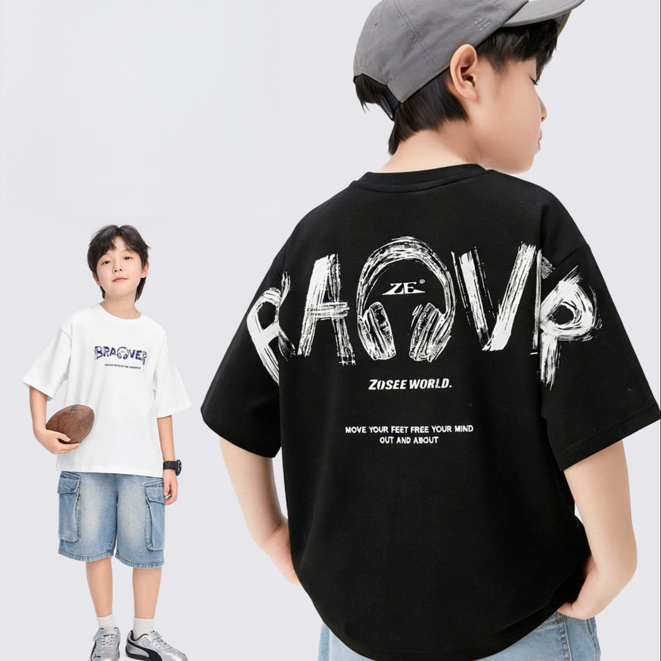 Boys’ Summer Cotton T-Shirt 2026 – Trendy Half Sleeve