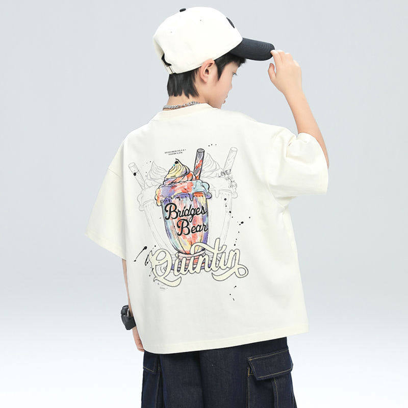 Boys’ Summer Cotton T-Shirt 2026 – Loose Casual Top
