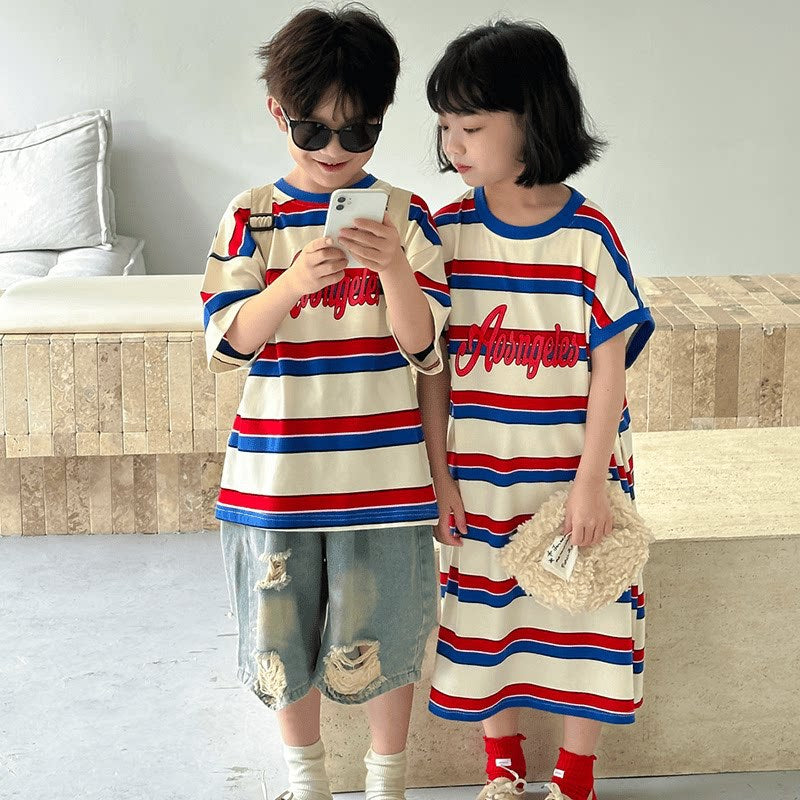 Kids’ Summer Striped T-Shirt & Dress 2026 – Colorful Style