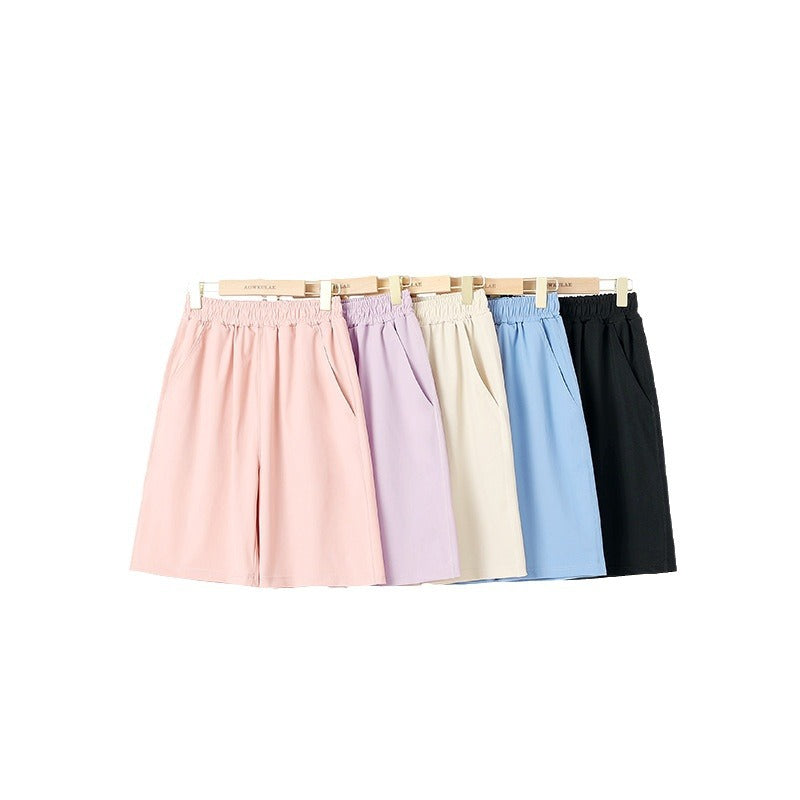 Girls’ Korean Style Summer Shorts – Quick-Dry Ice Silk