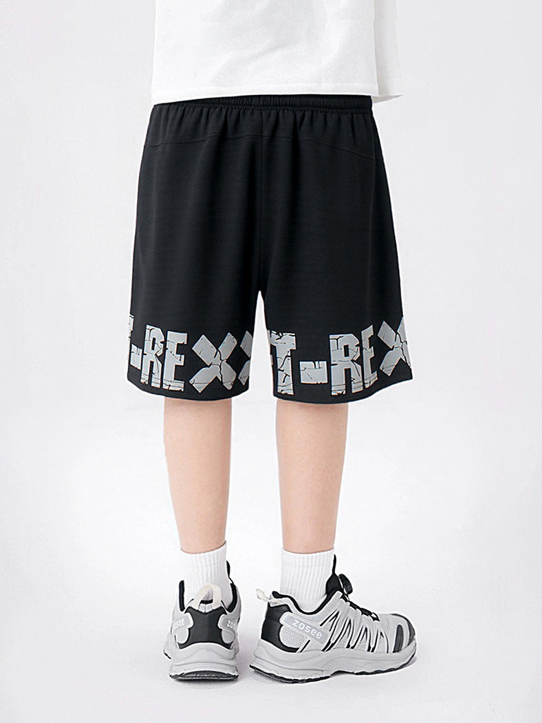 Boys’ Korean Summer Sports Shorts – Embroidered Pants
