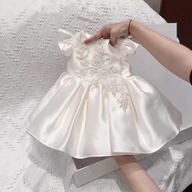 Girls First Birthday Princess Flower Girl Dress Autumn