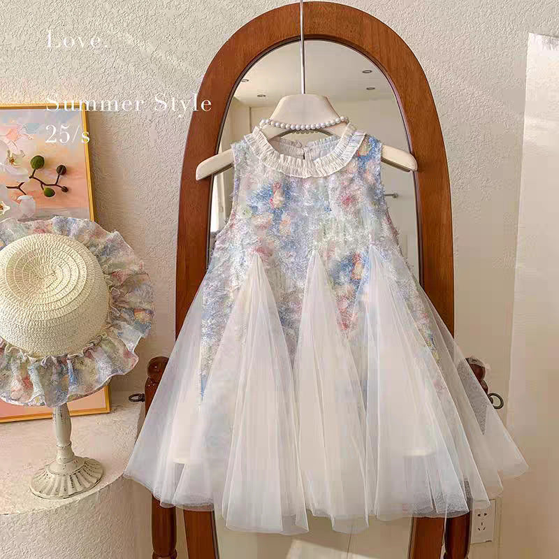 Girls Summer Princess Mesh Skirt Dress New Fashion