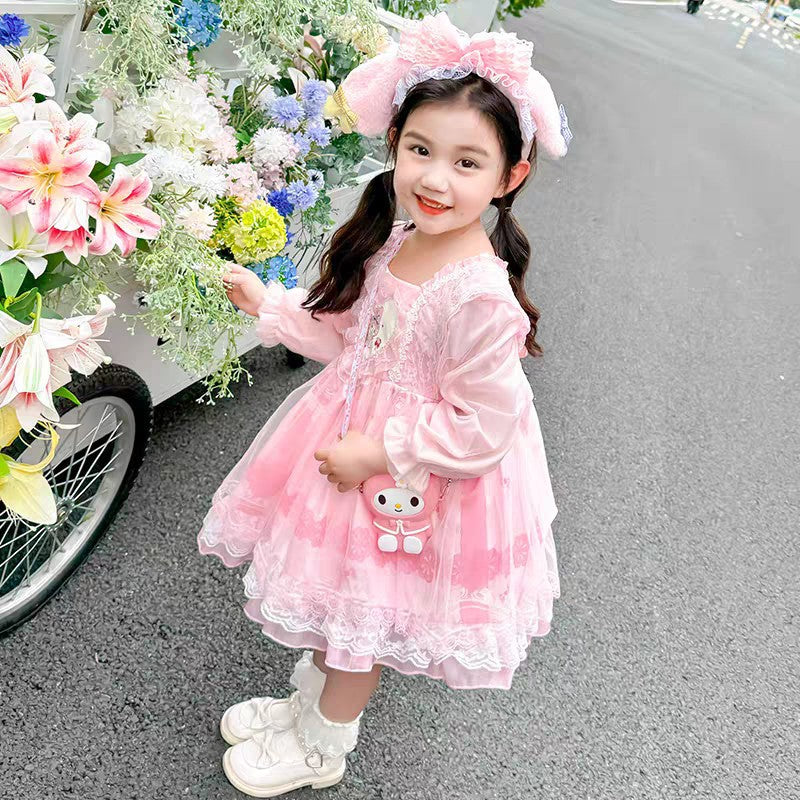 Girls Kuromi Lolita Princess Dress Autumn New Style