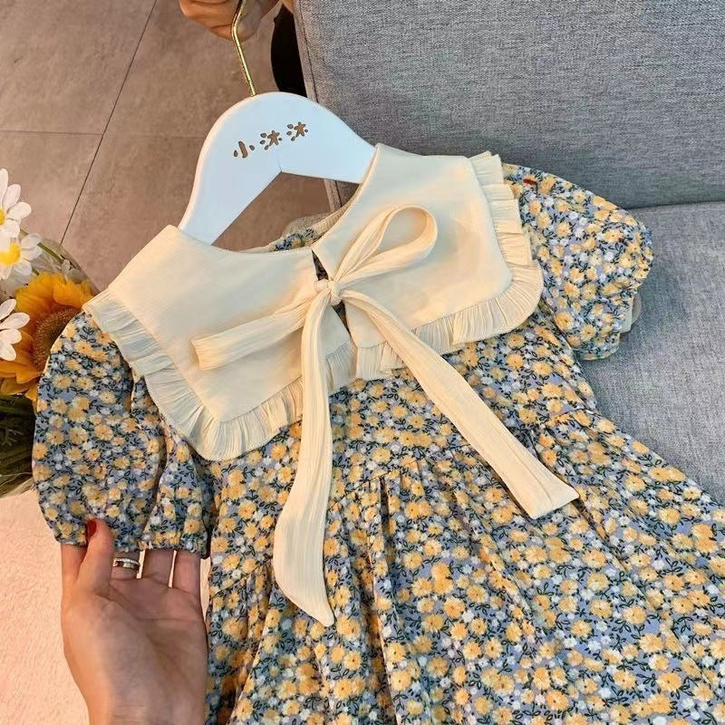 Girls Korean Floral Princess Dress Summer 2024