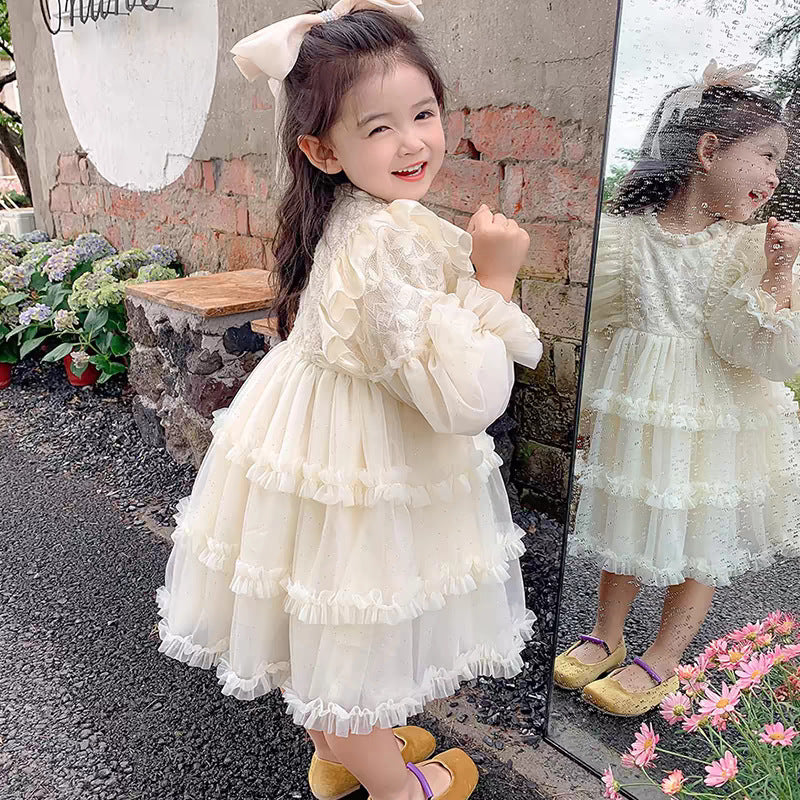 Girls Lace Lolita Tutu Princess Dress Birthday Dress