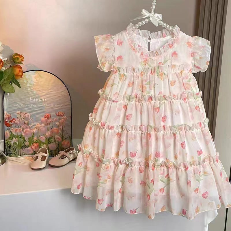 Girls Korean Princess Dress Summer 2025 Fashion