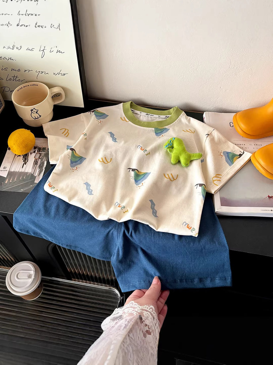 Premium Baby Collection: Pure Cotton "Class A" Summer T-Shirt & Shorts Suit