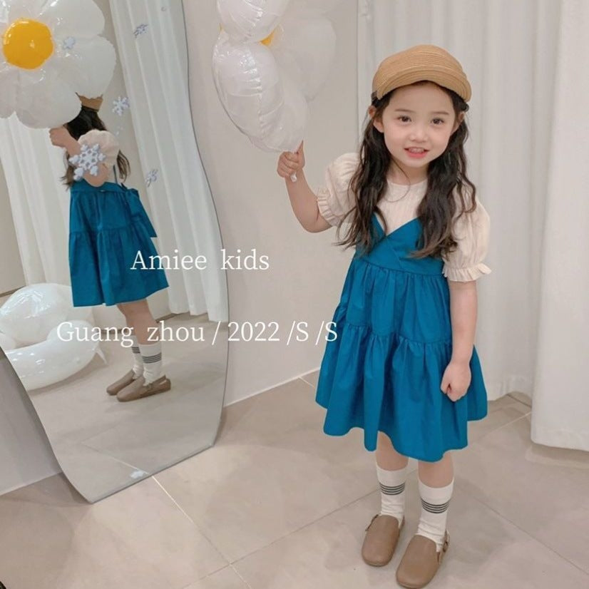 Girls Korean Suspender Princess Dress Summer 2024