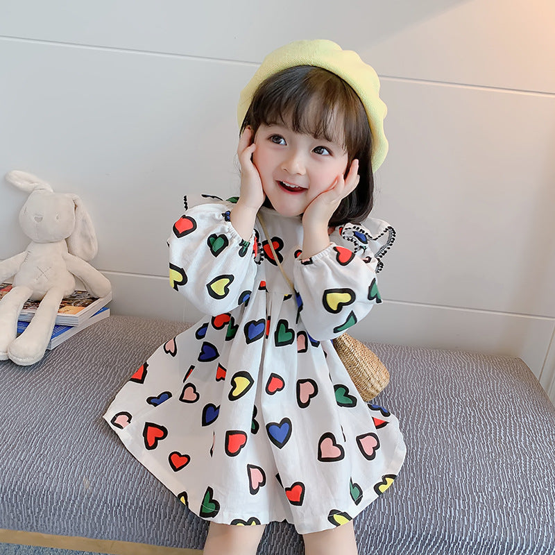 Girls Spring Princess Dress Long Sleeve Korean Style