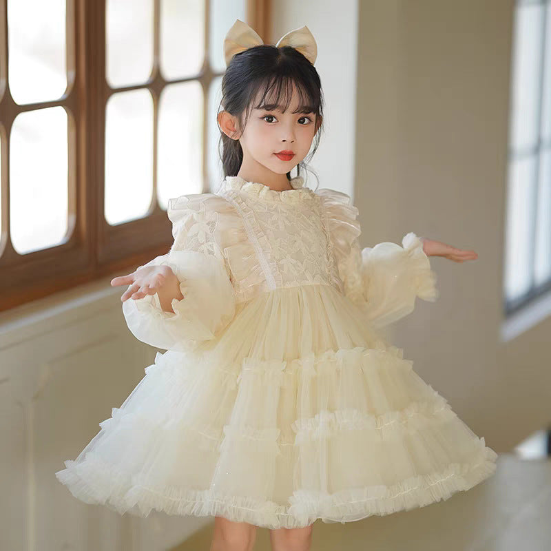 Girls Lace Tutu Princess Dress Birthday Spring Autumn