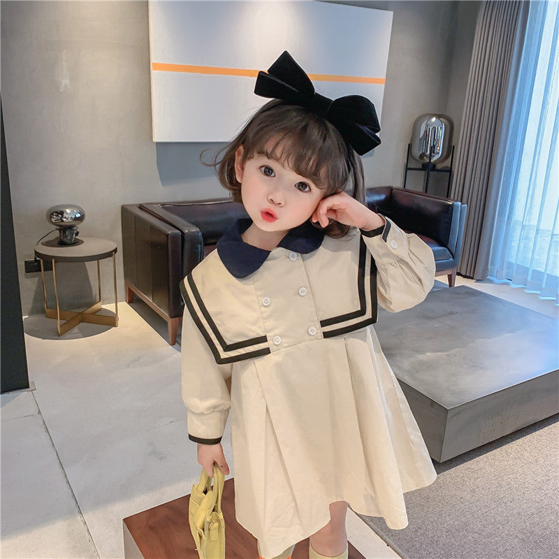 Girls Preppy Jacket Skirt Set Korean Style Autumn