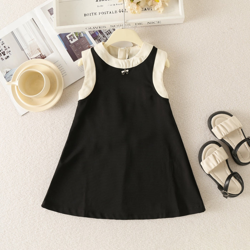 Girls Hepburn Suspender Dress Summer Vest Skirt