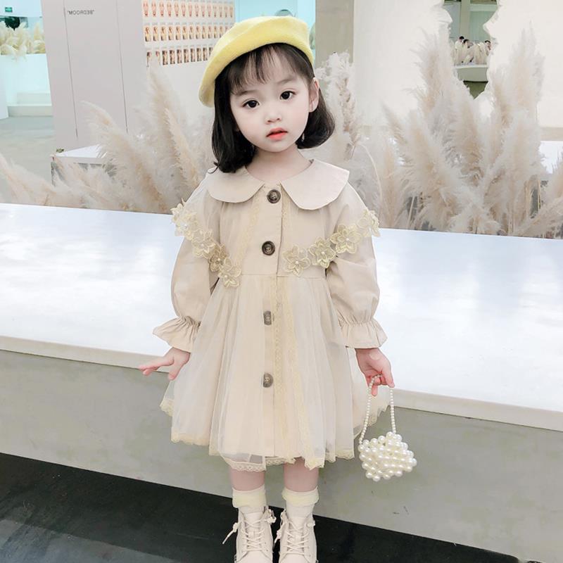 Girls Veil Windbreaker Dress Autumn Style Jacket 2024