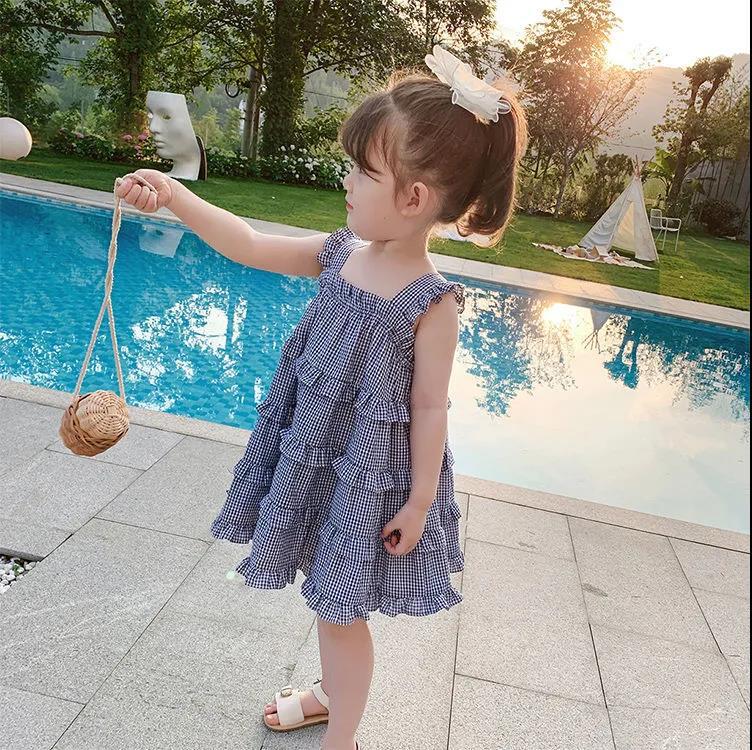 Girls Sleeveless Vest Dress Summer Princess Style