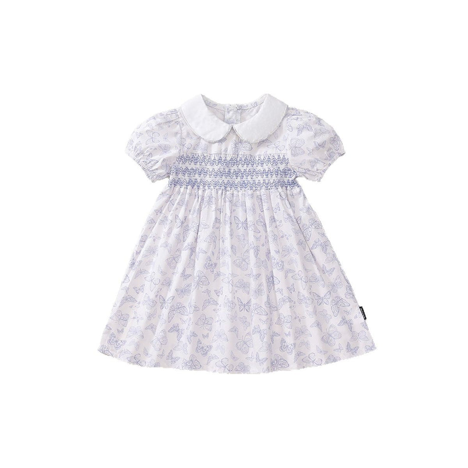 Girls Butterfly Printed Dress Summer 2025 Lapel