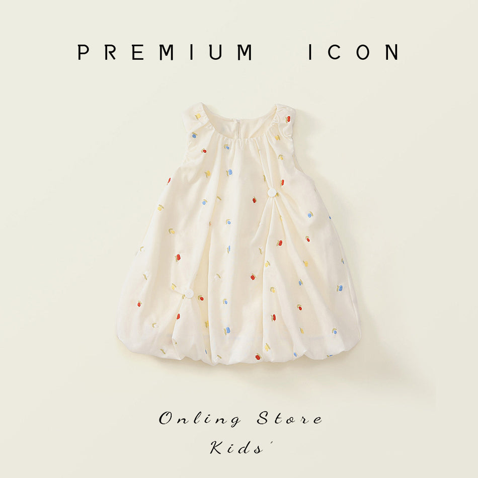 Girls Summer Princess Floral Sleeveless Dress 2025