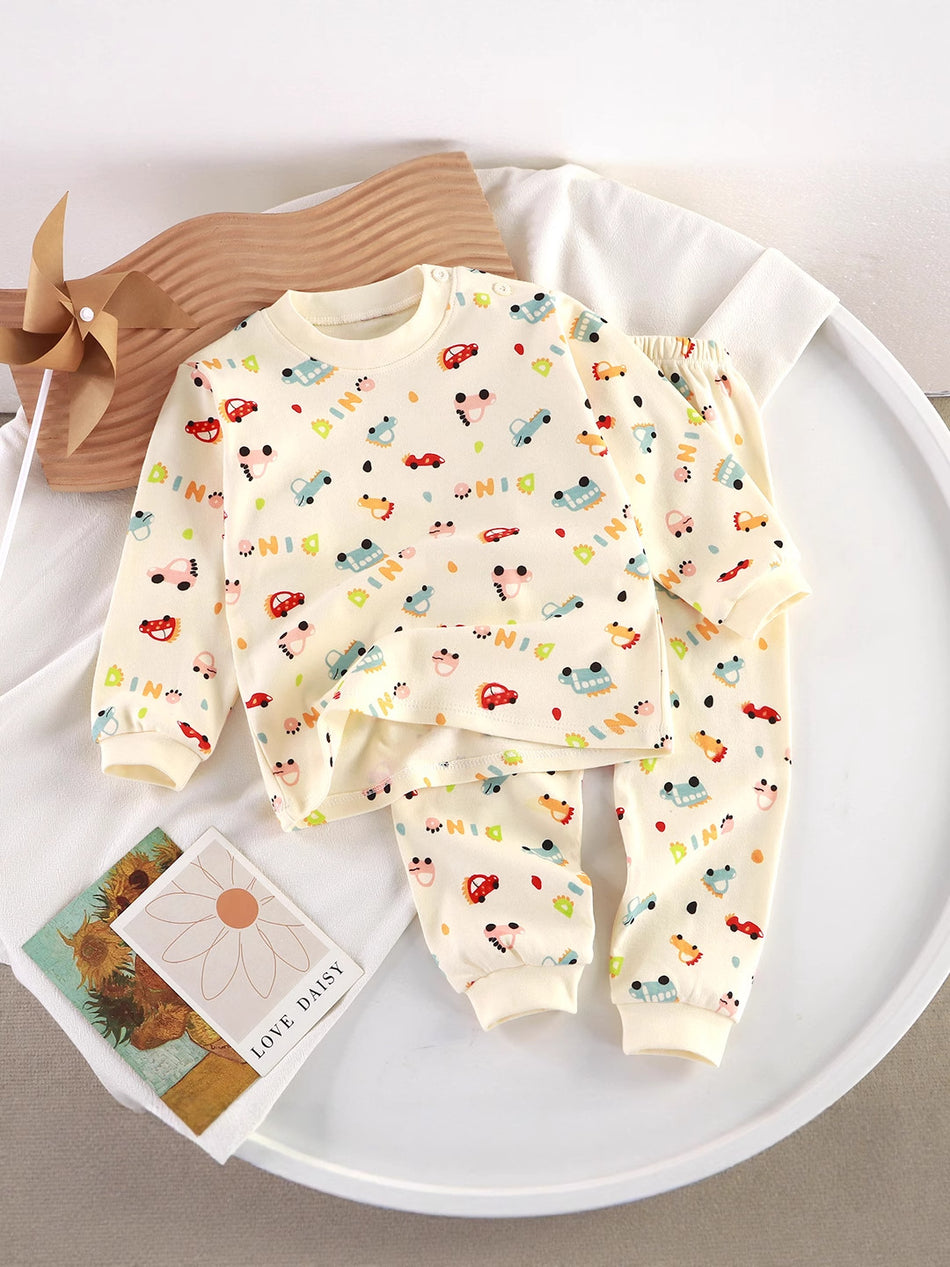 Kids Cotton Underwear Set Autumn Pajamas Home Wear