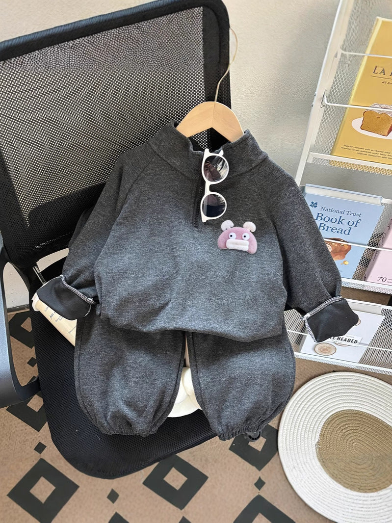 Girls Spring Autumn Jacket Sports Set Thin Outfit