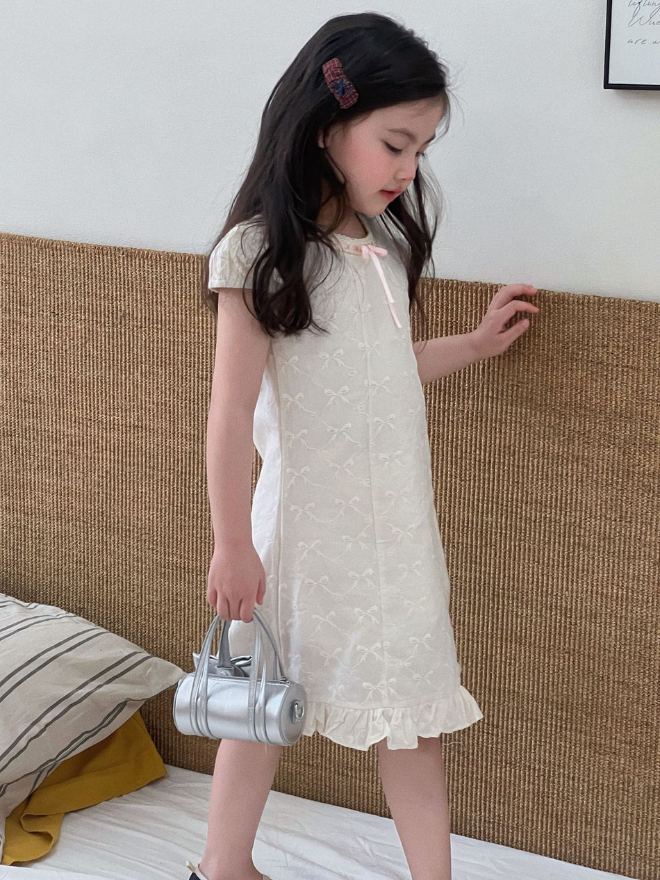Girls Ballet Bow Dress Korean Doll Skirt Summer 2026
