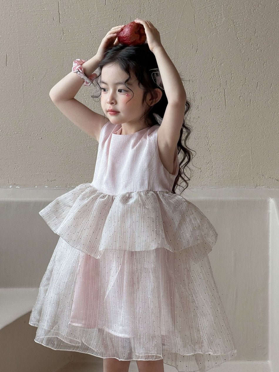 Girls Cake Tulle Princess Dress Summer 2026