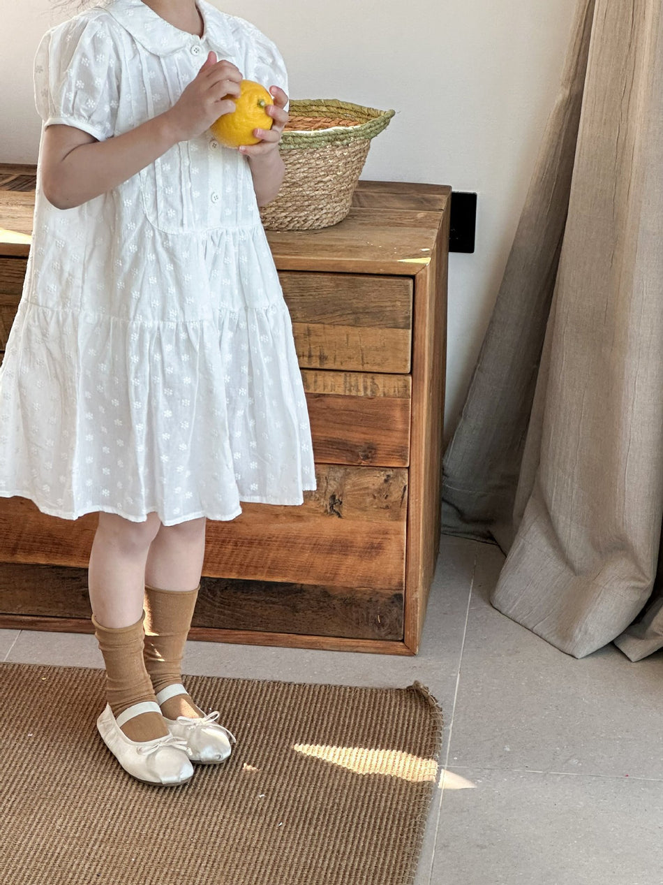 Girls Embroidered Stand Collar Dress Summer 2026