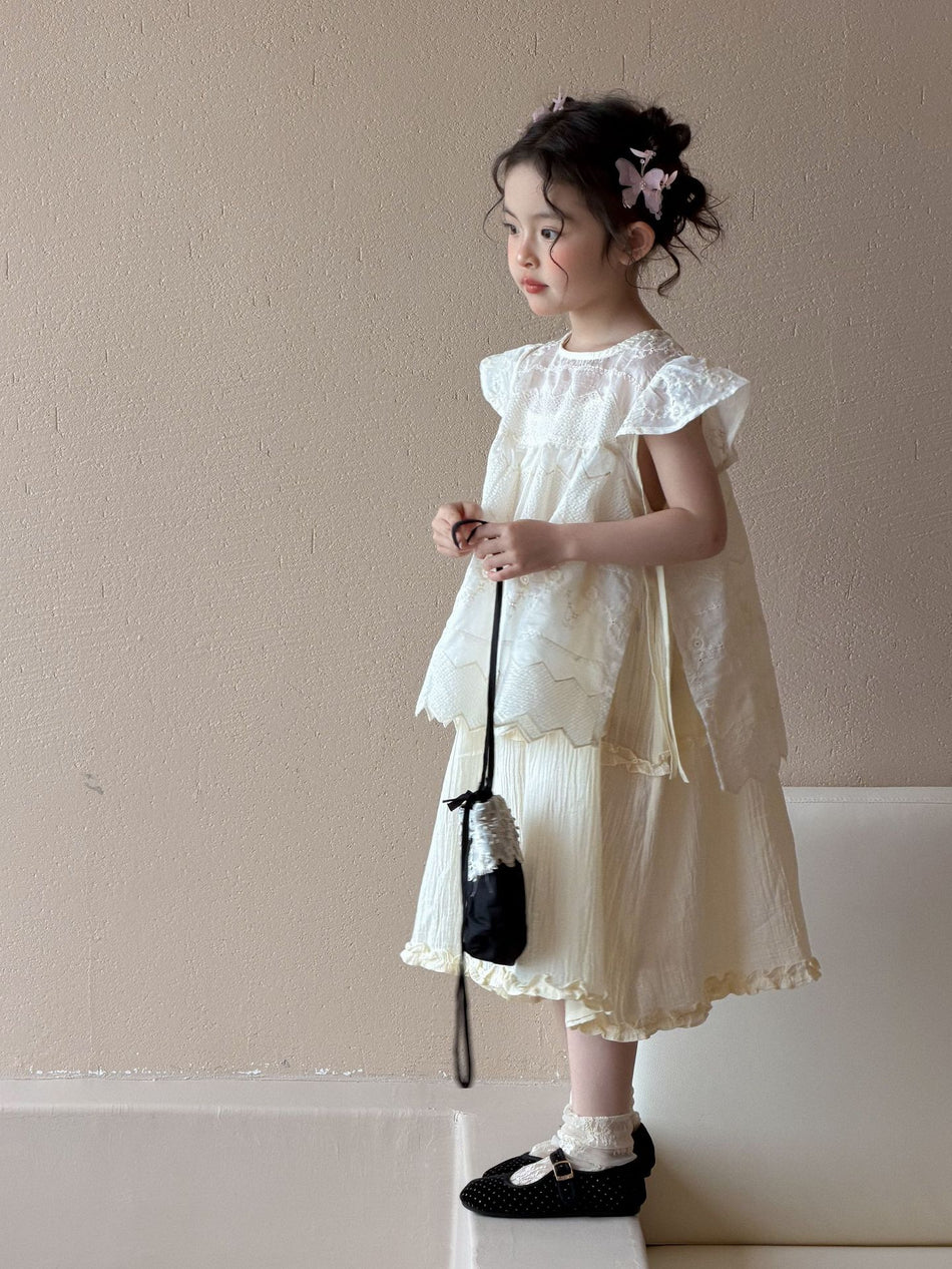 Girls Lace Two-Piece Skirt Set Summer 2026