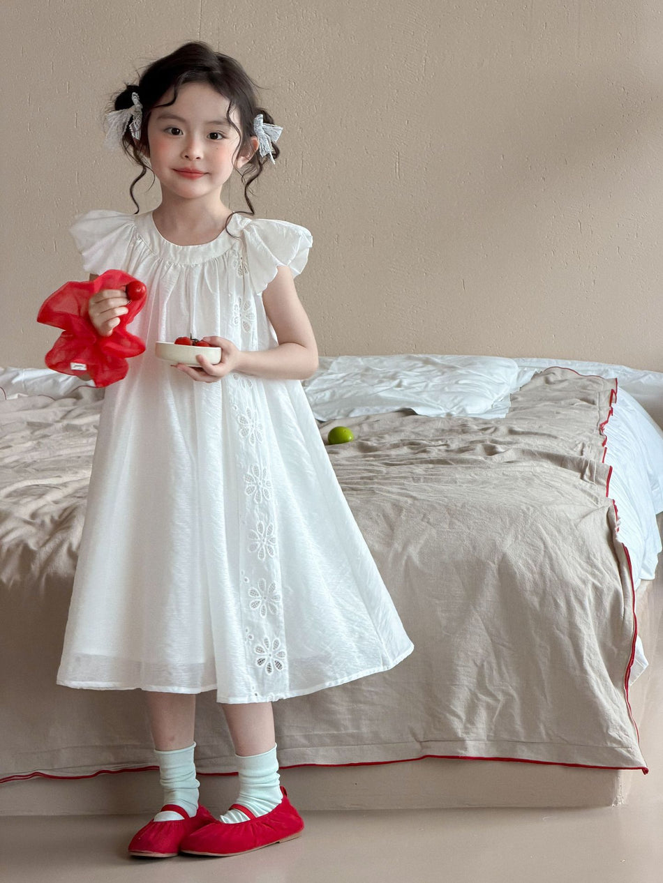 Girls French Embroidered Sweet Princess Dress 2026