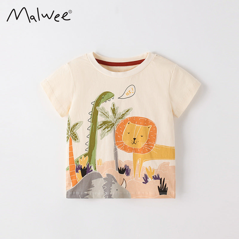 Malwee Boys Summer Printed Round Neck T-Shirt 2026