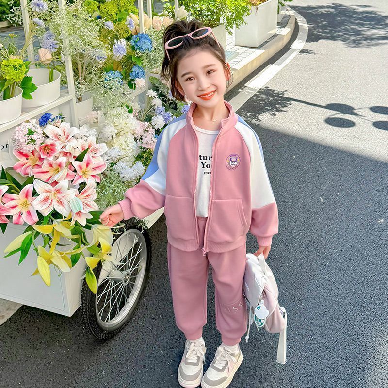 Girls Korean Sports Jacket & Pants Set