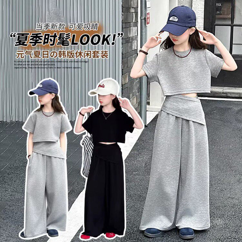 Girls Lazy Style T-Shirt & Pants Set
