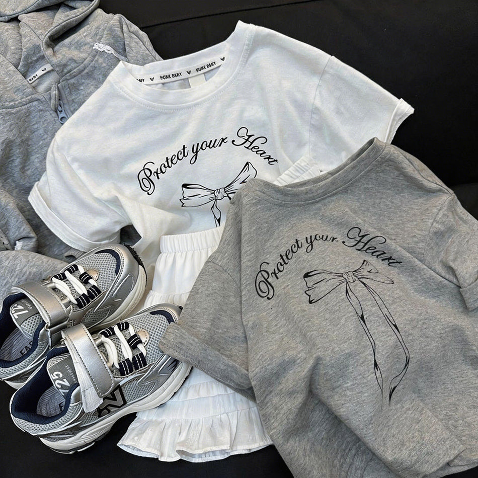 Girls Bow T-Shirt & Skirt Set