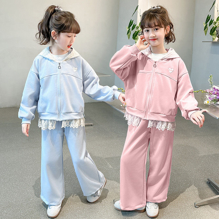 Girls Hoodie Sweatshirt Autumn Set