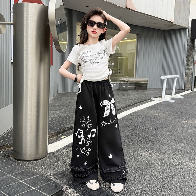 Girls Bowknot T-Shirt & Pants Set
