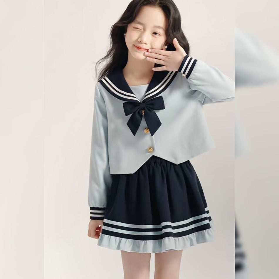 Girls JK Doll Collar Skirt Set