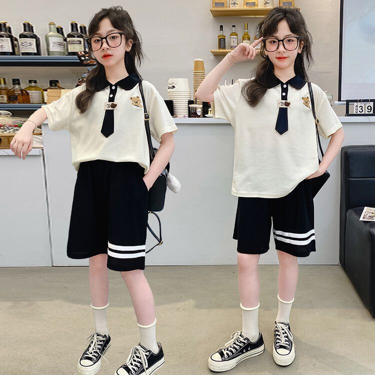 Girls Summer College Style Set – Casual Two-Piece Outfit